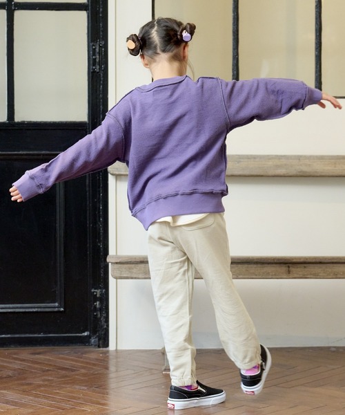 Life Support Products（ライフサポートプロダクツ）の「ミニウラケスウェットパンツ（80～150cm）（スウェットパンツ・キッズ・サンドベージュ/グリーン/イエロー/チャコール/ピンク/チェック/ブルー/ストライプ/ブラウン系その他/グレー系その他・110/120/130/140/90/150/95/100/80）」の22枚目の写真