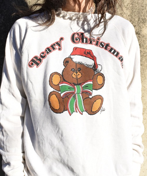 VINTAGE(ヴィンテージ)の「【ヴィンテージ古着】80's Beary Christmas プリント クルーネックスウェット クリスマス USA製(スウェット・メンズ・ホワイト・LARGE)」の17枚目の写真