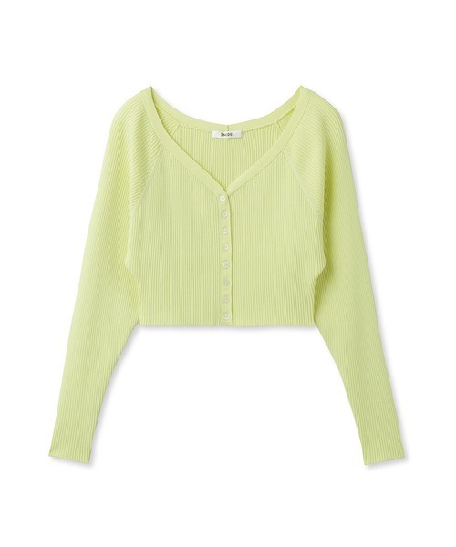 SNIDEL（スナイデル）の「クロップドカーデ（カーディガン/ボレロ・レディース・ブラック/アイボリー/ライム・FREE）」の3枚目の写真
