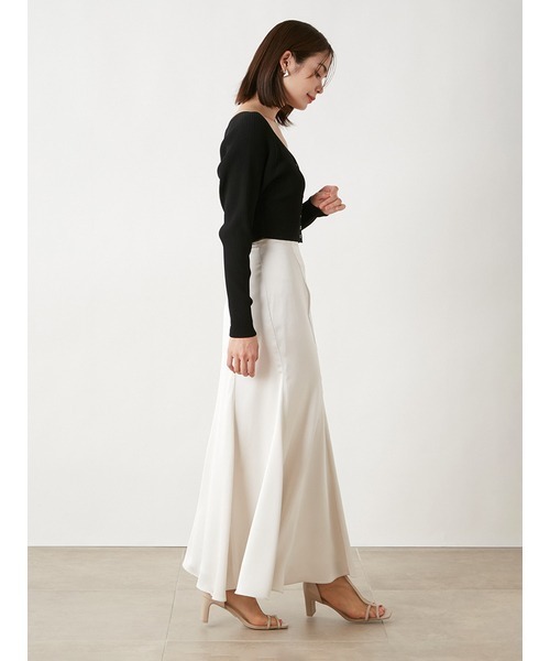 SNIDEL（スナイデル）の「クロップドカーデ（カーディガン/ボレロ・レディース・ブラック/アイボリー/ライム・FREE）」の7枚目の写真