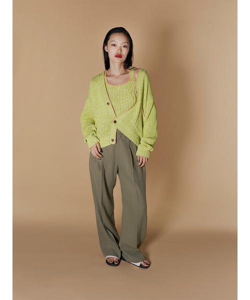 G.V.G.V.（ジーヴィージーヴィー）の「MIXED YARN CARDIGAN（カーディガン/ボレロ・レディース・イエロー系その他/ブラック・ONE SIZE）」の2枚目の写真