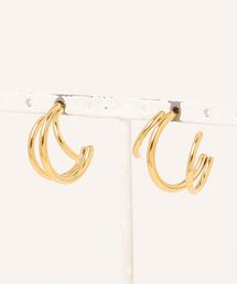 mou（モウ）の「【316Lサージカルステンレス】トリプルCラインピアス（ピアス（両耳用））」