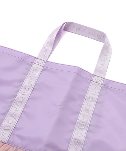 algy(アルジー)の「チュールレッスンバッグ(トートバッグ・キッズ・ラベンダー/ミント・FREE)」の7枚目の写真