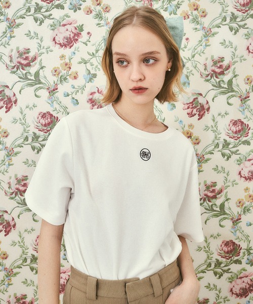 RUBY AND YOU（ルビーアンドユー）の「RUBYオーバルロゴＴシャツ（Tシャツ/カットソー・レディース・ベージュ系その他/オフホワイト/ブラック・FREE）」の2枚目の写真