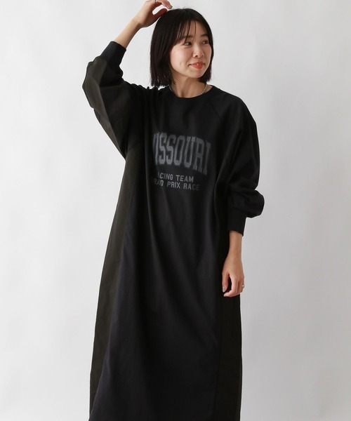 LEPSIM（レプシィム）の「切り替えロゴワンピース　108443（ワンピース・レディース・ブルー/ブラック/ベージュ・FREE）」の2枚目の写真