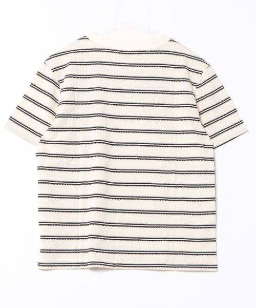 aimoha（アイモハ）の「デザインボーダー　ハート刺繍Tシャツ（Tシャツ/カットソー・レディース・ブラック/ホワイト・FREE）」の3枚目の写真