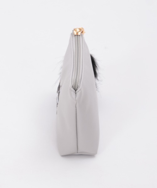 axes femme（アクシーズファム）の「ＣＡＴ船形刺繍ポーチ（ポーチ・レディース・グレー・FREE）」の3枚目の写真