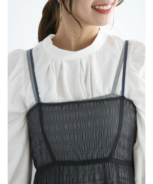 Te chichi（テチチ）の「チュールセットサテンキャミワンピース（ワンピース・レディース・チャコールグレー/ブラウン・F）」の12枚目の写真