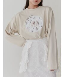 merry jenny | 【Maison terrier コラボ】お皿にならんだなかよしlong Tee(Tシャツ/カットソー)