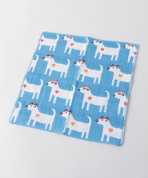 212 KITCHEN STORE（トゥワントゥキッチンストア）の「3重ガーゼハンカチ カップルドッグ（ハンカチ/ハンドタオル）」