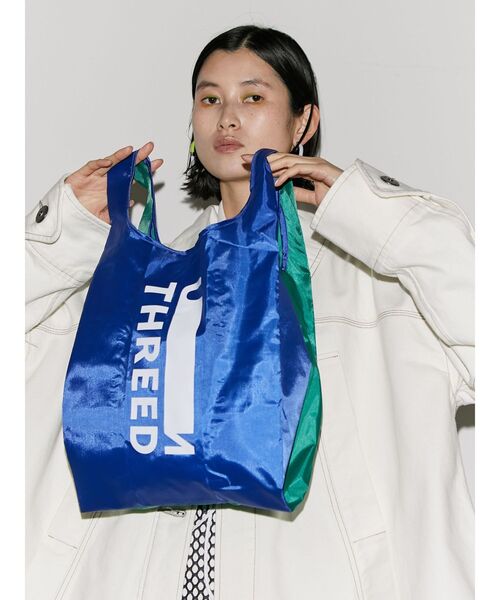 UN3D.(アンスリード)の「BI-COLOR ECO-BAG M / バイカラーエコバッグM(エコバッグ/サブバッグ・レディース・レッド/ライム/ブルー・FREE)」の4枚目の写真