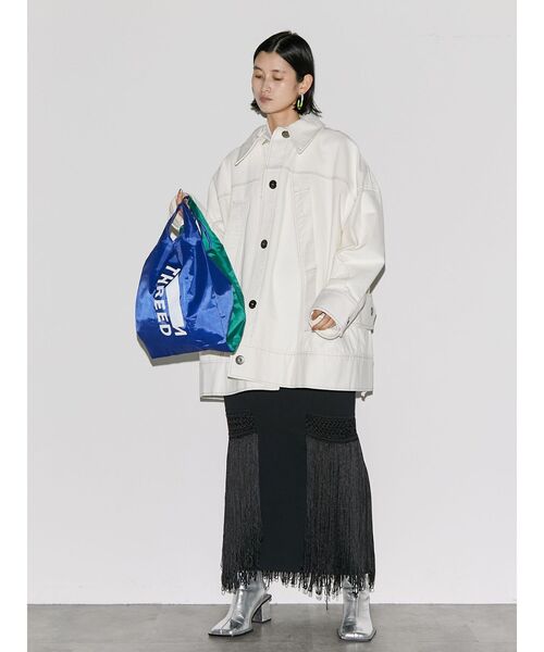 UN3D.(アンスリード)の「BI-COLOR ECO-BAG M / バイカラーエコバッグM(エコバッグ/サブバッグ・レディース・レッド/ライム/ブルー・FREE)」の6枚目の写真