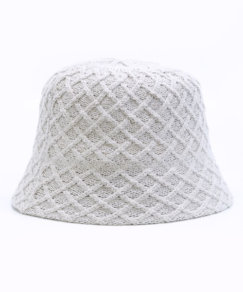 polcadot(ポルカドット)の「COTTON THERMO HAT/格子柄サーモバケットハット(ハット・レディース・ブラック/オフホワイト/ライトグレー・FREE)」の3枚目の写真