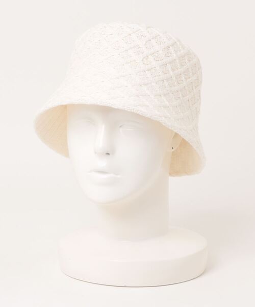 polcadot(ポルカドット)の「COTTON THERMO HAT/格子柄サーモバケットハット(ハット・レディース・ブラック/オフホワイト/ライトグレー・FREE)」の9枚目の写真