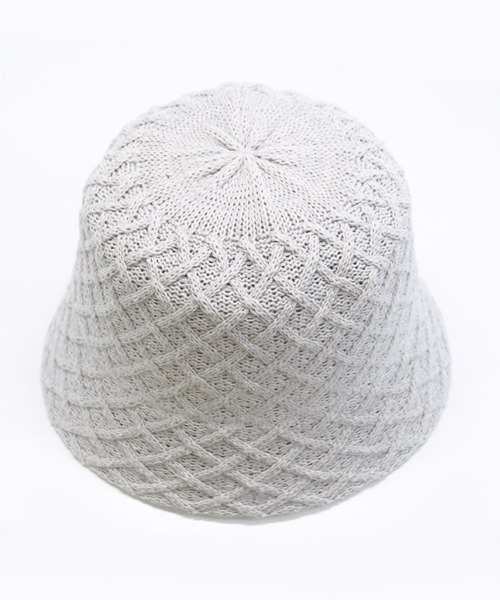 polcadot(ポルカドット)の「COTTON THERMO HAT/格子柄サーモバケットハット(ハット・レディース・ブラック/オフホワイト/ライトグレー・FREE)」の6枚目の写真