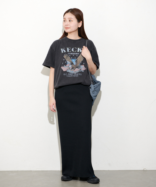 JOURNAL STANDARD（ジャーナルスタンダード）の「《追加》ハリヌキテレコロングスカート（スカート・レディース・ブラック/チャコールグレー・FREE）」の3枚目の写真