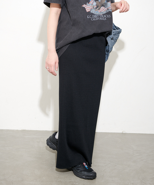 JOURNAL STANDARD（ジャーナルスタンダード）の「《追加》ハリヌキテレコロングスカート（スカート・レディース・ブラック/チャコールグレー・FREE）」の12枚目の写真