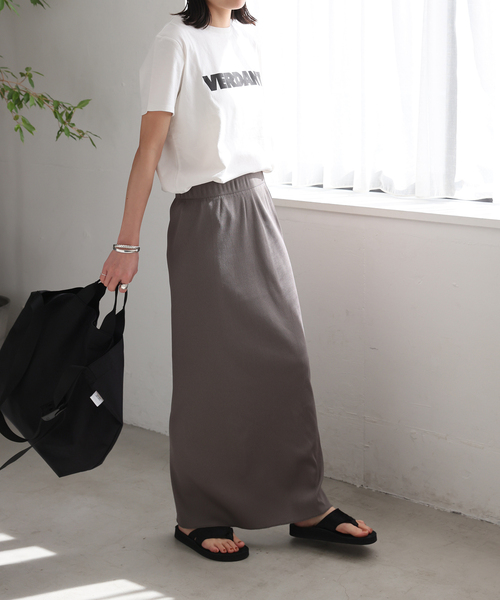 JOURNAL STANDARD（ジャーナルスタンダード）の「《追加》ハリヌキテレコロングスカート（スカート・レディース・ブラック/チャコールグレー・FREE）」の14枚目の写真