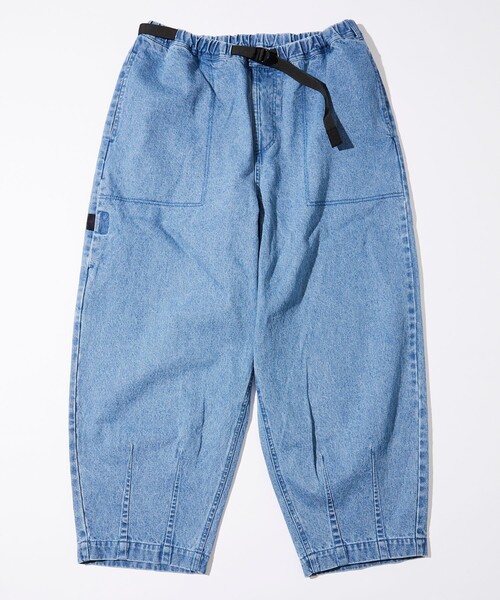 FREAK'S STORE(フリークスストア)の「ルーズフィット ウェービングベルト クロップド デニムパンツ(デニムパンツ・メンズ・ブルー/オフホワイト/ネイビー/ブラック・LARGE/MEDIUM)」の13枚目の写真