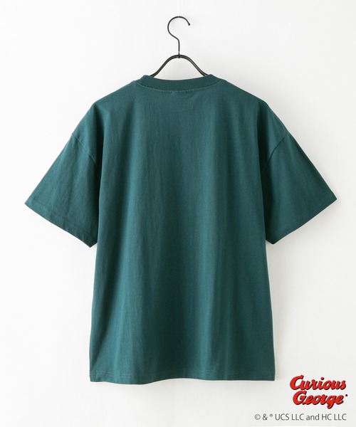 JEANS MATE(ジーンズメイト)の「おさるのジョージ オリジナルデザインTシャツ ジョージ ニョッキ ドロップショルダー ビッグシルエット ユニセックス(Tシャツ/カットソー・メンズ・オフホワイト/ダークグリーン/ホワイト・X-LARGE/MEDIUM/SMALL/LARGE)」の12枚目の写真