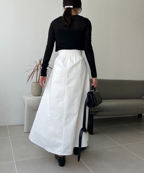 CAPRICIEUX LE'MAGE（カプリシューレマージュ）の「タックウエストフレアスカート（スカート・レディース・ブラック/ホワイト・36/38）」の20枚目の写真