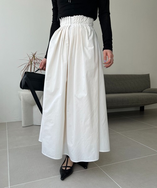 CAPRICIEUX LE'MAGE（カプリシューレマージュ）の「タックウエストフレアスカート（スカート・レディース・ブラック/ホワイト・36/38）」の17枚目の写真