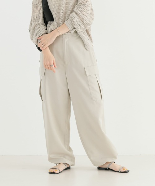 URBAN RESEARCH（アーバンリサーチ）の「ブライトクロスカーゴパンツ（カーゴパンツ・レディース・ライトベージュ/ブラック・38/36）」の10枚目の写真
