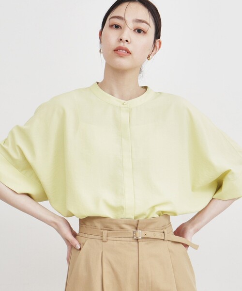 THE SHOP TK （ザ ショップ ティーケー ）の「◆【体型カバー/サスティナブル/洗濯機OK】ドルマンブラウス（シャツ/ブラウス・レディース・グリーン/ブラック系その他3/オフホワイト/ブラウン系その他/イエロー系その他・13/12）」の14枚目の写真