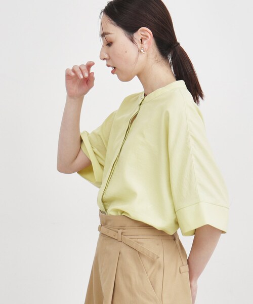 THE SHOP TK （ザ ショップ ティーケー ）の「◆【体型カバー/サスティナブル/洗濯機OK】ドルマンブラウス（シャツ/ブラウス・レディース・グリーン/ブラック系その他3/オフホワイト/ブラウン系その他/イエロー系その他・13/12）」の15枚目の写真