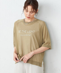 COMME CA ISM | シアーニット ロゴ Tシャツ(ニット/セーター)