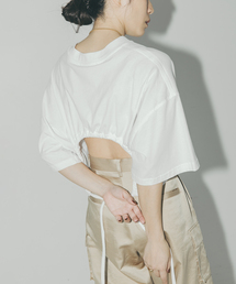 【TELA/テラ】 S/S back open T：Tシャツ