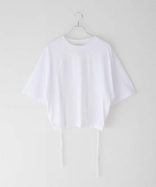 TELA（テラ）の「【TELA/テラ】 S/S back open T：Tシャツ（Tシャツ/カットソー・レディース・ホワイト・SMALL）」の3枚目の写真