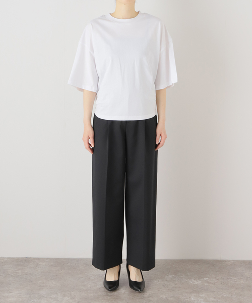 TELA（テラ）の「【TELA/テラ】 S/S back open T：Tシャツ（Tシャツ/カットソー・レディース・ホワイト・SMALL）」の4枚目の写真