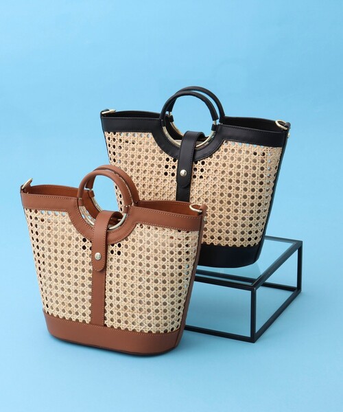 NOLLEY’S（ノーリーズ）の「【ANTONELLO MASI/アントネッロマージ】◇【WEB限定】ラタンリングハンドルトートバッグ（トートバッグ・レディース・ベージュ系その他3/ブラック系その他3・FREE）」の15枚目の写真