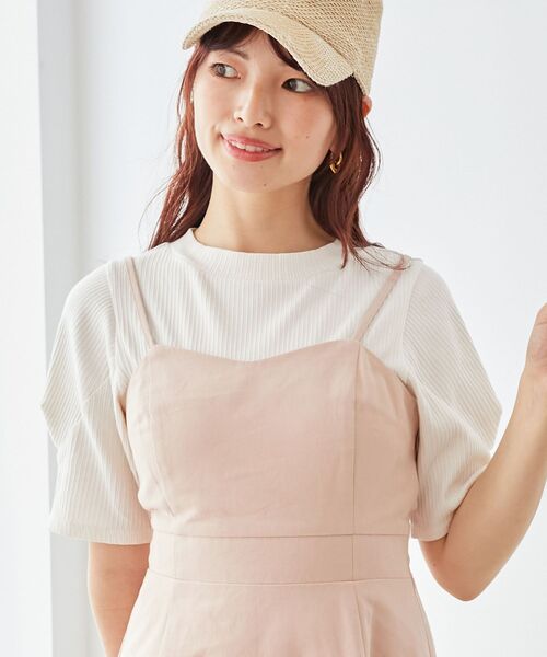 MAJESTIC LEGON（マジェスティックレゴン）の「タックスリーブトップス（Tシャツ/カットソー・レディース・ブラック系その他/ブラック/アイボリー/ピンク・MEDIUM）」の21枚目の写真