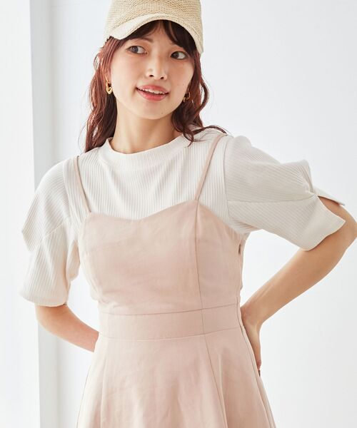 MAJESTIC LEGON（マジェスティックレゴン）の「タックスリーブトップス（Tシャツ/カットソー・レディース・ブラック系その他/ブラック/アイボリー/ピンク・MEDIUM）」の22枚目の写真