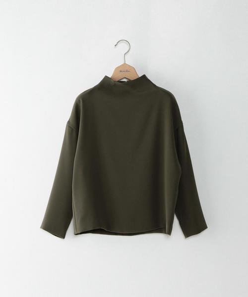 Steven Alan（スティーブンアラン）の「＜Steven Alan＞DOUBLE CLOTH BOTTLE NECK BLOUSE/ﾌﾞﾗｳｽ◆（シャツ/ブラウス・レディース・ホワイト/オリーブ/ネイビー・MEDIUM/SMALL）」の2枚目の写真