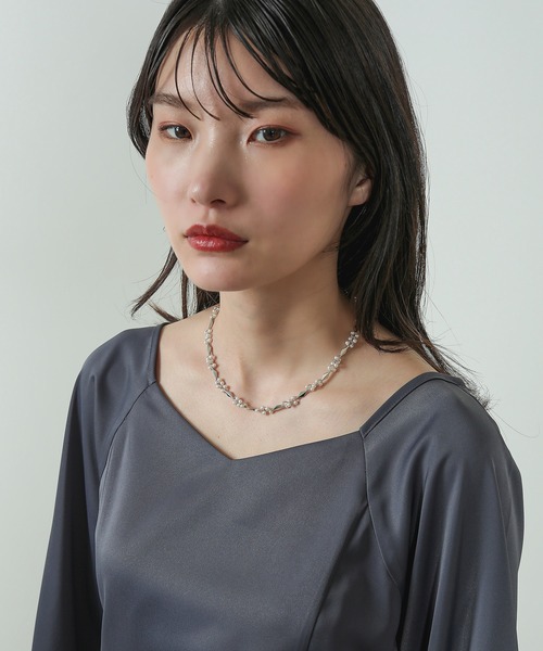 Kana(カナ)の「ミニパール メタル ネックレス 結婚式 お呼ばれ デイリー(ネックレス・レディース・ゴールド/シルバー・フリー)」の4枚目の写真