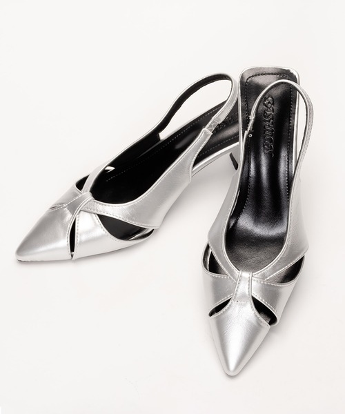 SVEC（シュベック）の「ポインテッドトゥ バックストラップパンプス（パンプス・レディース・ブラック/シルバー・35/36/37/38/39）」の8枚目の写真