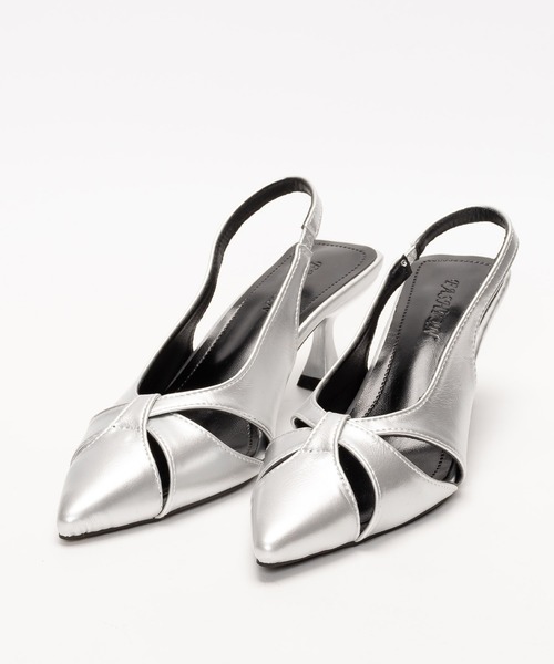 SVEC（シュベック）の「ポインテッドトゥ バックストラップパンプス（パンプス・レディース・ブラック/シルバー・35/36/37/38/39）」の5枚目の写真