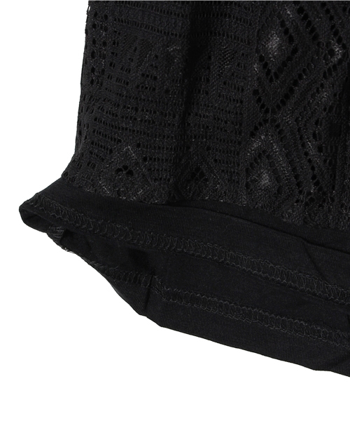 CIAOPANIC TYPY（チャオパニックティピー）の「KID ネィティブ柄レースTシャツ（Tシャツ/カットソー・キッズ・ブラック/キャメル・105/95/135/125/115）」の7枚目の写真