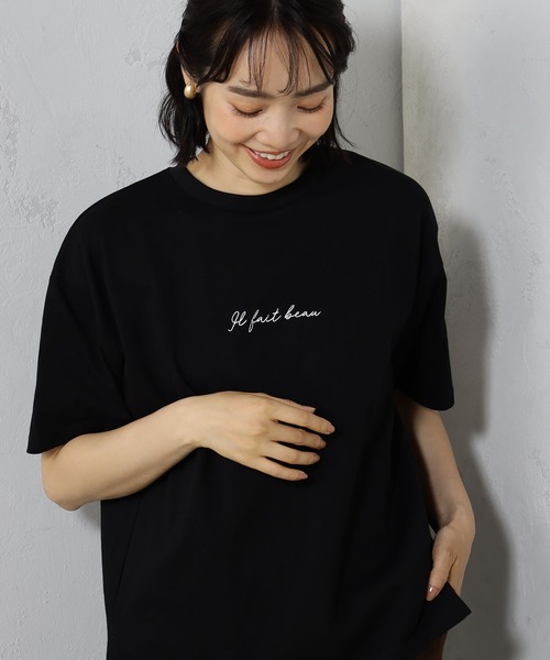 FOUND GOOD（ファウンドグッド）の「アソートプリント半袖Tシャツ（Tシャツ/カットソー・レディース・ブラック/ホワイト系5/パープル系2/ネイビー・L/M/S）」の9枚目の写真