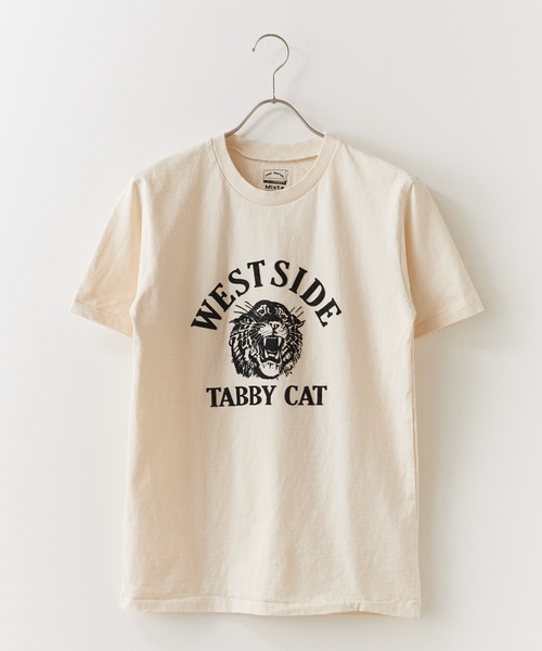 MIXTA（ミクスタ）の「MIXTA/ミクスタ  TABBY CAT SS CREWNECK T-SHIRTS Tシャツ（Tシャツ/カットソー・レディース・ブラウン/スミクロ/キャメル/ナチュラル/ブラック・M/S）」の6枚目の写真