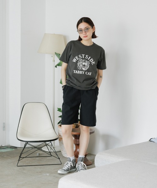 MIXTA（ミクスタ）の「MIXTA/ミクスタ  TABBY CAT SS CREWNECK T-SHIRTS Tシャツ（Tシャツ/カットソー・レディース・ブラウン/スミクロ/キャメル/ナチュラル/ブラック・M/S）」の15枚目の写真