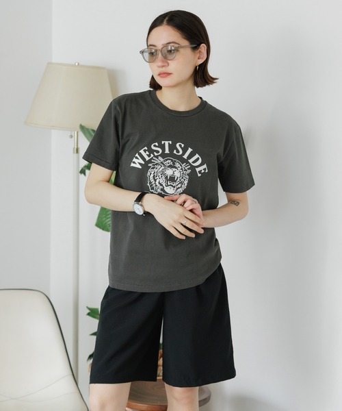 MIXTA（ミクスタ）の「MIXTA/ミクスタ  TABBY CAT SS CREWNECK T-SHIRTS Tシャツ（Tシャツ/カットソー・レディース・ブラウン/スミクロ/キャメル/ナチュラル/ブラック・M/S）」の12枚目の写真