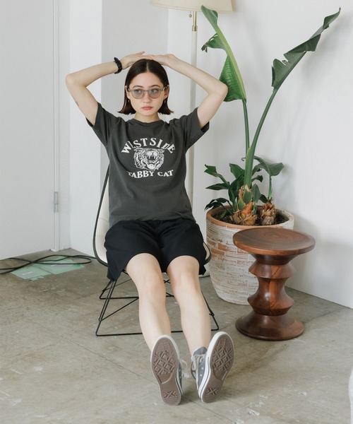 tシャツ 「MIXTA(ミクスタ)」TABBY CAT CREWNECK T-SHIRTS/クルーネックTシャツ レディース SALON adam et rope'｜【MIXTA(ミクスタ)】TABBY CAT CREWNECK T