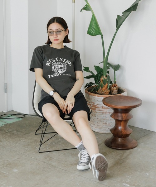 MIXTA（ミクスタ）の「MIXTA/ミクスタ  TABBY CAT SS CREWNECK T-SHIRTS Tシャツ（Tシャツ/カットソー・レディース・ブラウン/スミクロ/キャメル/ナチュラル/ブラック・M/S）」の20枚目の写真