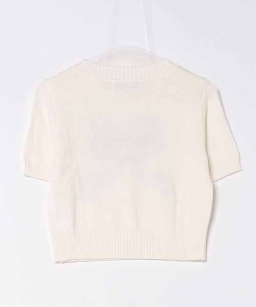 Jasmine Grandiflorum(ジャスミングランディフローラム)の「【Jasmine】ハーフスリーブリボンニットプルオーバー (SS)(ニット/セーター・レディース・グレー/ブルー/ベージュ/ピンク/レッド/ネイビー・FREE)」の7枚目の写真