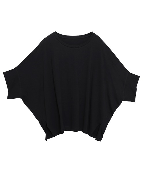 anown（アノン）の「ドルマンTシャツ トップス ドルマンスリーブ カットソー tシャツ 半袖 プルオーバー 体型カバー 二の腕カバー 綿100（Tシャツ/カットソー・レディース・ブラック/オフホワイト/イエロー/チャコール/ピンク・M）」の12枚目の写真