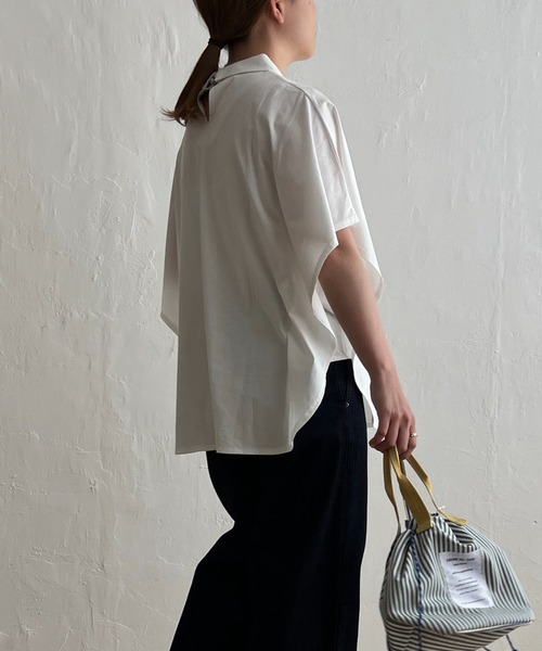 LBC（エルビーシー）の「シルケット襟付きプルオーバー（Tシャツ/カットソー・レディース・ブラック/ホワイト/ミント/ネイビー・M）」の12枚目の写真